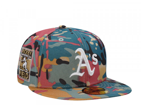 New Era Oakland Athletics Rickey Henderson Field Camo Edition 59Fifty Fitted Cap