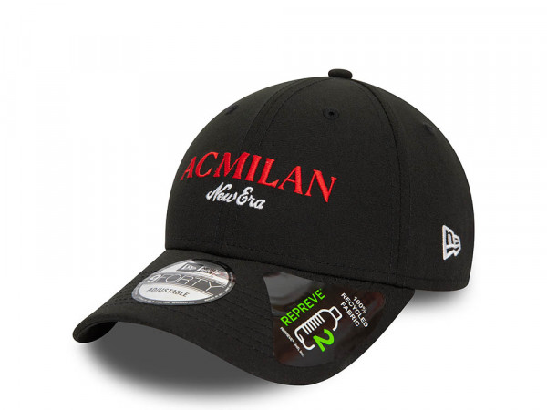 New Era Repreve AC Milan Black 9Forty Strapback Cap