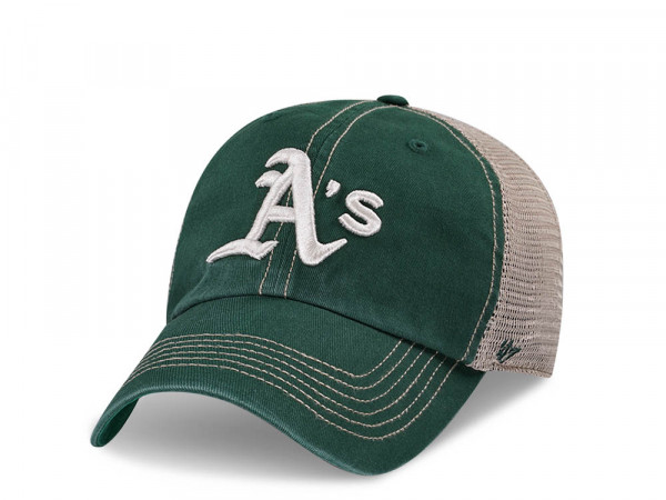 47Brand Oakland Athletics Dark Green Trucker Clean Up Snapback Cap