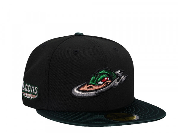 New Era Great Lakes Loons Black Satin Brim Two Tone Edition 59Fifty Fitted Cap