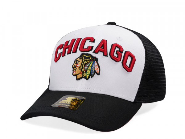 Starter Chicago Blackhawks Penalty Curved Trucker Snapback Cap