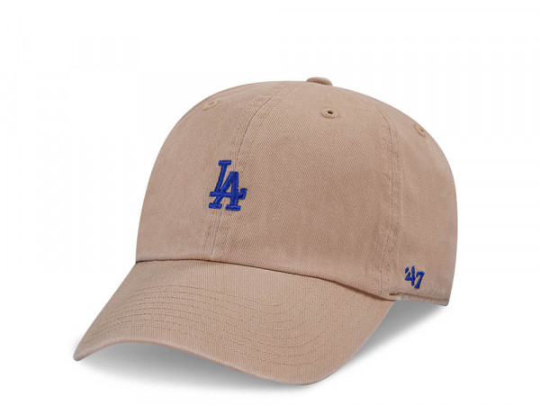 47Brand Los Angeles Dodgers Khaki Base Runner Clean Up Strapback Cap