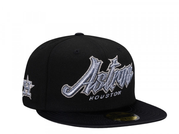 New Era Houston Astros Metallic Satin Brim Two Tone Edition 59Fifty Fitted Cap