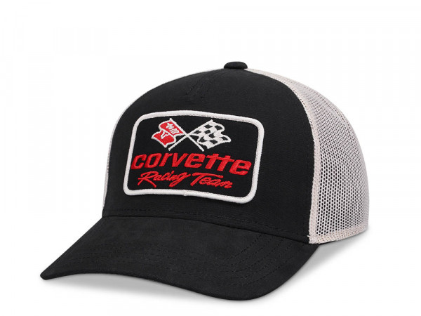 American Needle Corvette Twill Valin Patch Black Trucker Snapback Cap