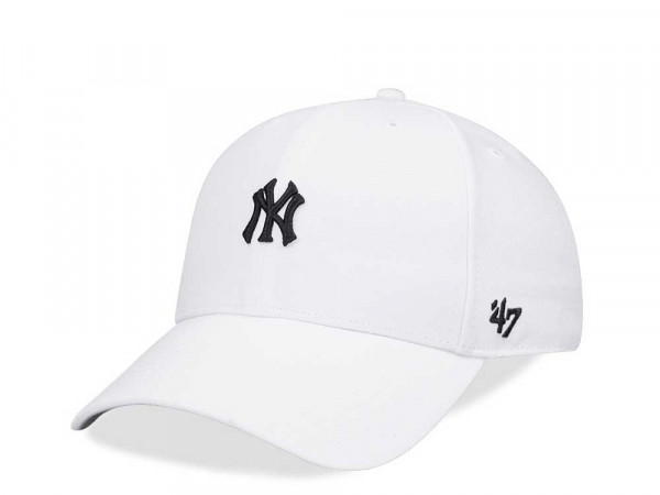 47Brand New York Yankees White Base Runner MVP Snapback Cap