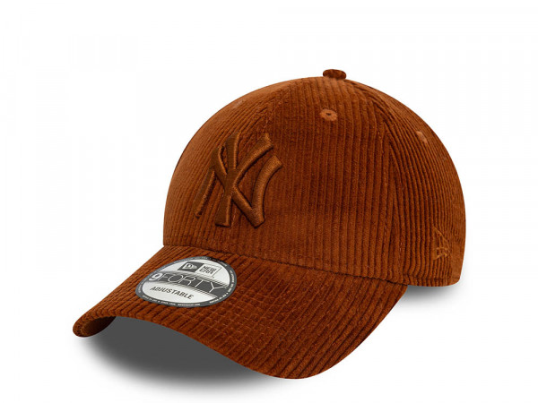 New Era New York Yankees Brown Cord 9Forty Strapback Cap