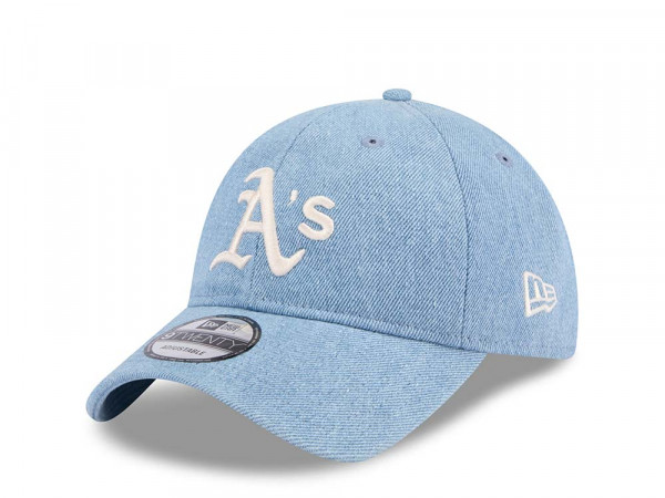 New Era Oakland Athletics Washed Denim 9Twenty Strapback Cap