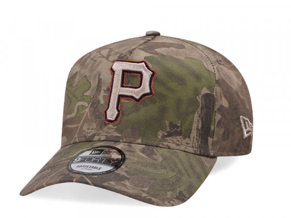 New Era Pittsburgh Pirates Leaf Camo Copper 9Forty A Frame Snapback Cap