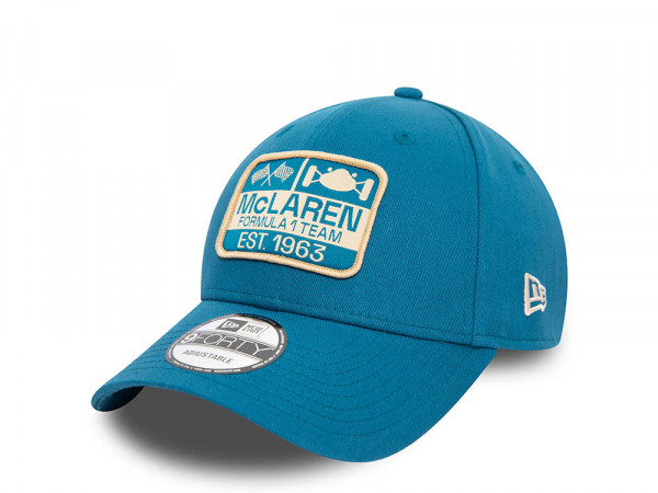 New Era McLaren Patch Blue 9Forty Strapback Cap