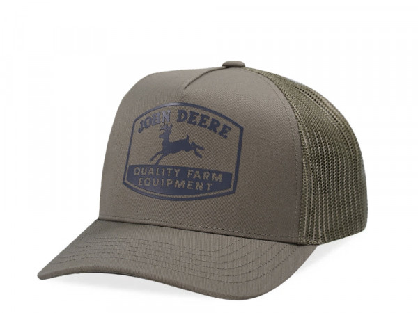 John Deere Cotton Twill Olive Trucker Snapback Cap