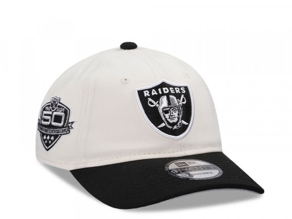 New Era Las Vegas Raiders 50th Anniversary Chrome Two Tone Edition 9Twenty Strapback Cap