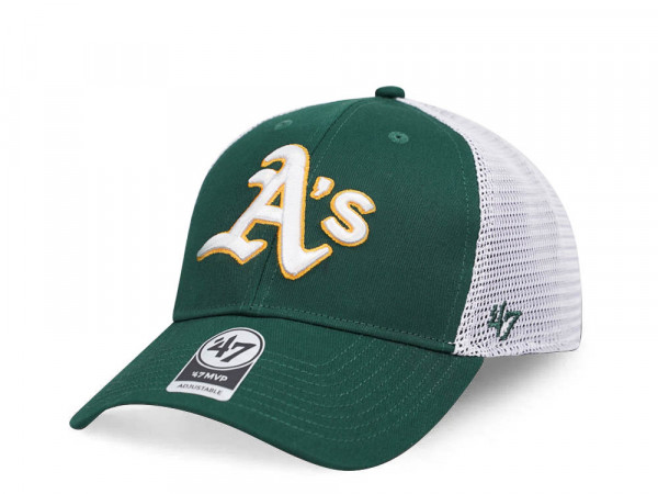 47Brand Oakland Athletics Dark Green Branson MVP Trucker Snapback Cap