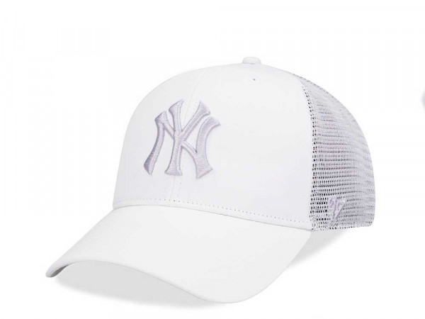 47Brand New York Yankees White Branson MVP Trucker Snapback Cap