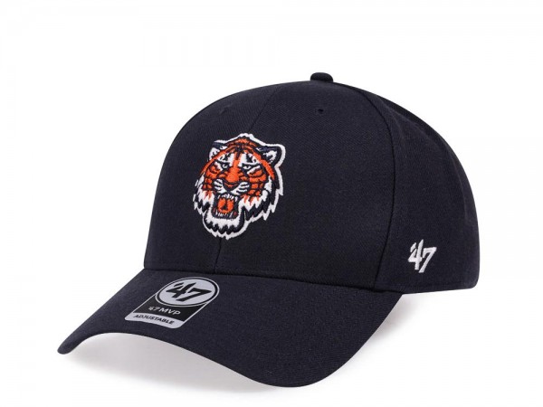 47Brand Detroit Tigers Throwback Navy Strapback Cap