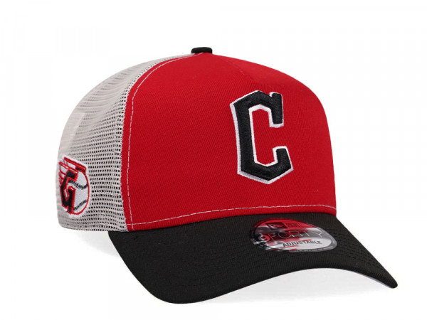 New Era Cleveland Guardians Two Tone Edition A Frame Trucker Snapback Cap