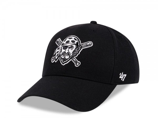 47Brand Pittsburgh Pirates Black and White Classic Snapback Cap