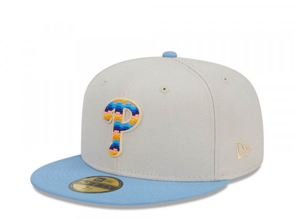 New Era Philadelphia Phillies Beachfront Stone Two Tone Edition 59Fifty Fitted Cap